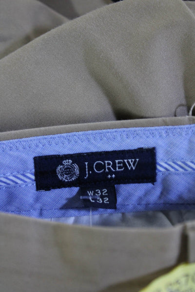 J Crew Mens Chinos Beige Button 100% Cotton Size 32