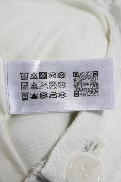 Zara Womens A-Line Mini Skort White Size XL