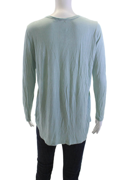 Wilfred Free Women Basic Green Cotton Round Neck Long Sleeve T-Shirt Size S