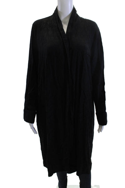 The Great Women Overcoat Black Mock Neck Long Sleeve Size 2