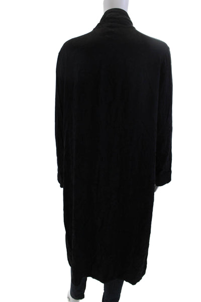 The Great Women Overcoat Black Mock Neck Long Sleeve Size 2
