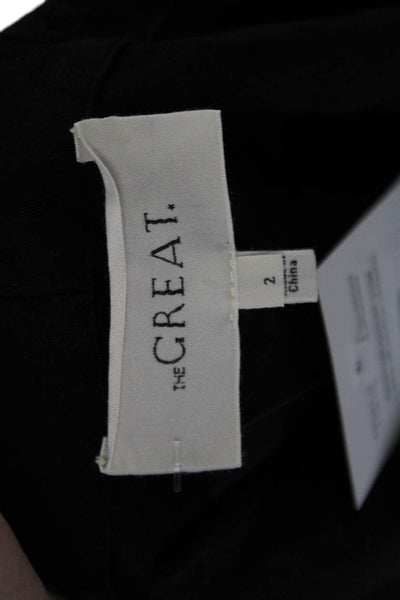 The Great Women Overcoat Black Mock Neck Long Sleeve Size 2