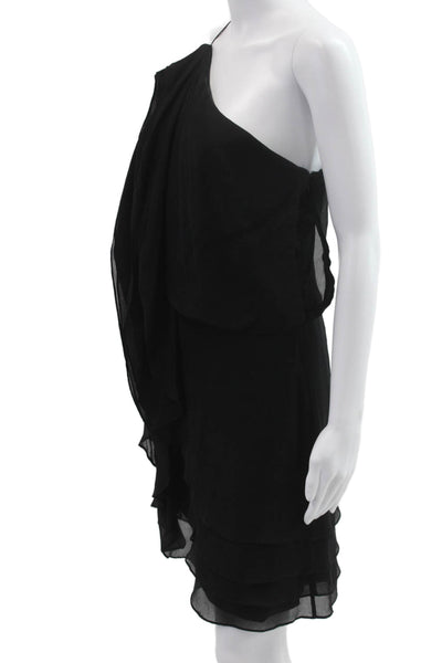 Golde Women Mini Shift Silk Sleeveless Black Dress Size L