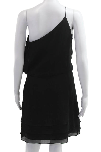 Golde Women Mini Shift Silk Sleeveless Black Dress Size L