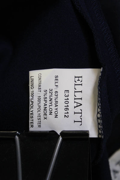 Elliatt Women Bodycon Pencil Dress Dark Blue Zip Short Size S