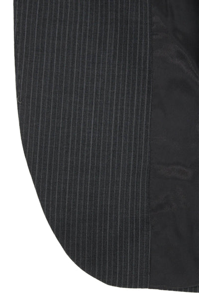 Ermenegildo Zegna Mens 2 Piece Striped Dark Gray Wool Silk Suit Jacket Size S