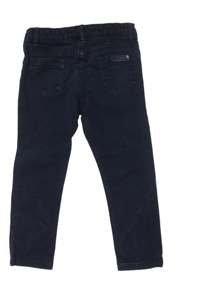 Jacadi Boys Cotton Zippered Ankle Casual Pants Blue Size 3Y