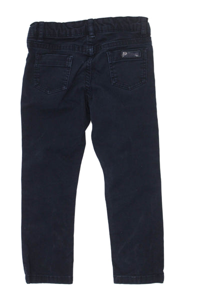 Jacadi Boys Cotton Snap Closure Straight Ankle Jeans Blue Size 3