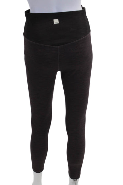 Vuori Womens Black Striped Ankle Jeggings Maternity Size S