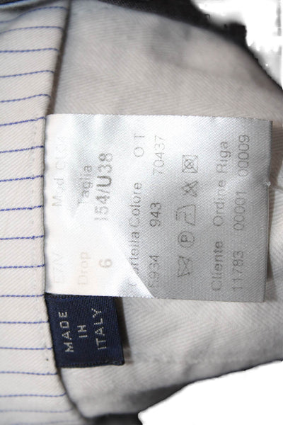Vigano Mens Dress Pants Dark Gray 100% Wool Button Closure Size 54