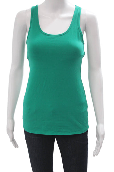 Beyond Yoga Women Camisole Green Lace Up Round Neck Sleeveless Size S