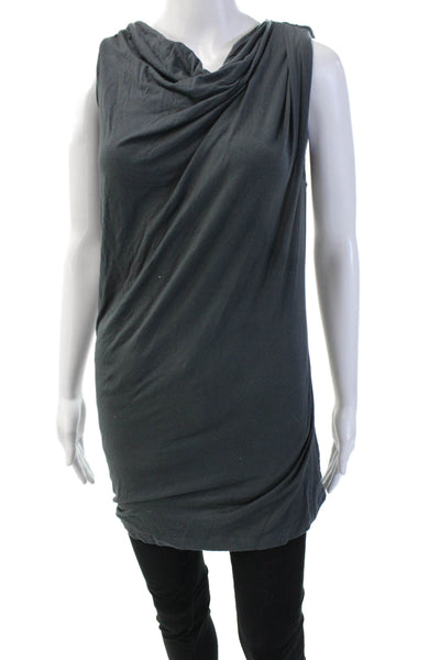 Tart Womens Jersey Tunic Tank Dark Gray Sleeveless Micro Modal Spandex Size S