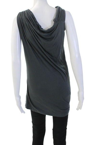 Tart Womens Jersey Tunic Tank Dark Gray Sleeveless Micro Modal Spandex Size S