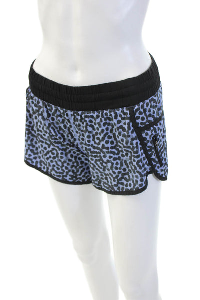 Lululemon Unisex Black Animal Print Zip Shorts Size 4