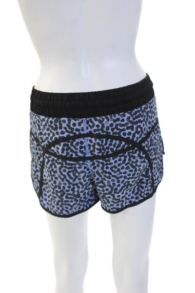 Lululemon Unisex Black Animal Print Zip Shorts Size 4