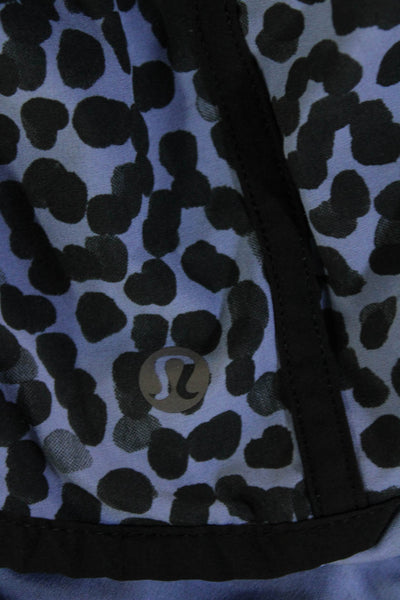 Lululemon Unisex Black Animal Print Zip Shorts Size 4