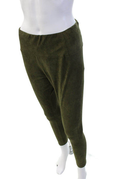 Saks Fifth Avenue Women Ankle Jeggings Army Green Polyester Spandex Size S