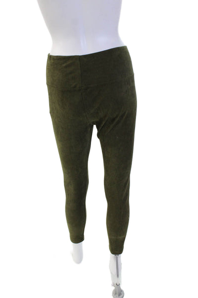 Saks Fifth Avenue Women Ankle Jeggings Army Green Polyester Spandex Size S
