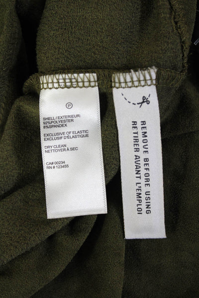 Saks Fifth Avenue Women Ankle Jeggings Army Green Polyester Spandex Size S
