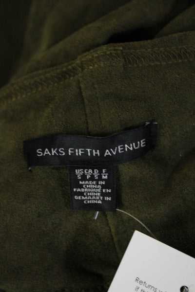 Saks Fifth Avenue Women Ankle Jeggings Army Green Polyester Spandex Size S