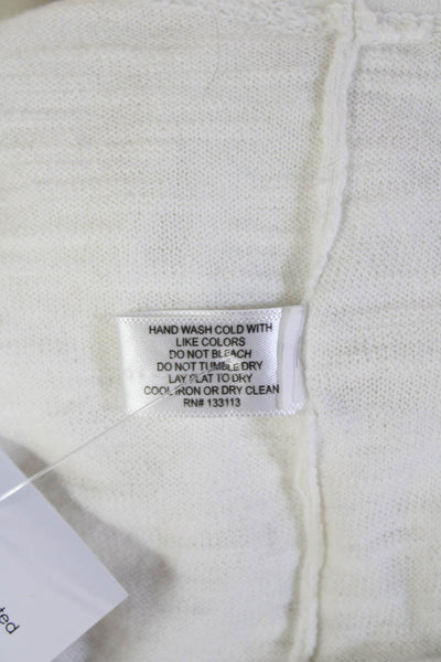 Lisa Todd Women White Cotton Heart Tee Crew Short Sleeve Size XL