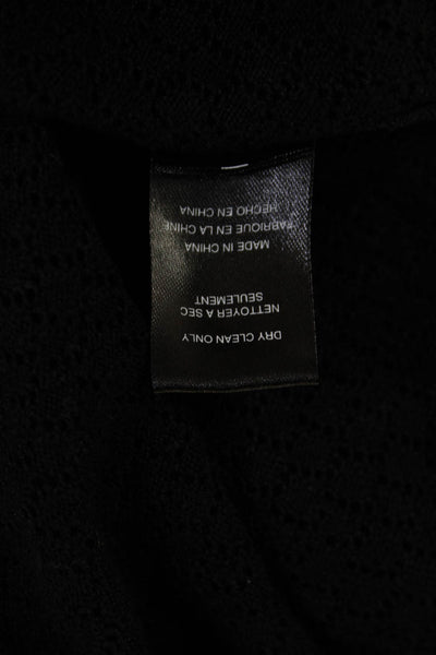 Allison Women Black Argyle Viscose Crew Neck Pullover Long Sleeve Size M