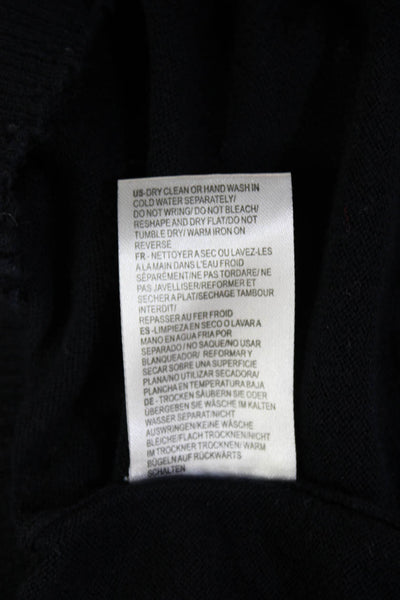 Minnie Rose Women Dark Blue Crew Neck Pullover Cotton Cashmere Size M