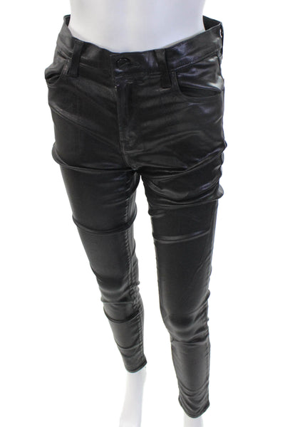 J Brand Womens Black Jegging Pants Button Fly Mid Rise Size 27