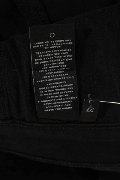 J Brand Womens Black Jegging Pants Button Fly Mid Rise Size 27