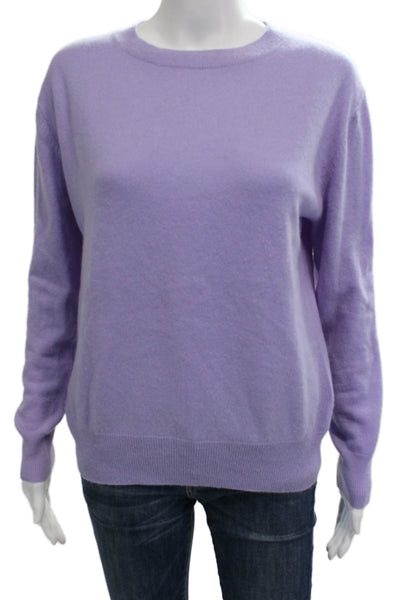 Kirna Zabete Unisex Purple Cashmere Crew Neck Pullover Sweater Size S