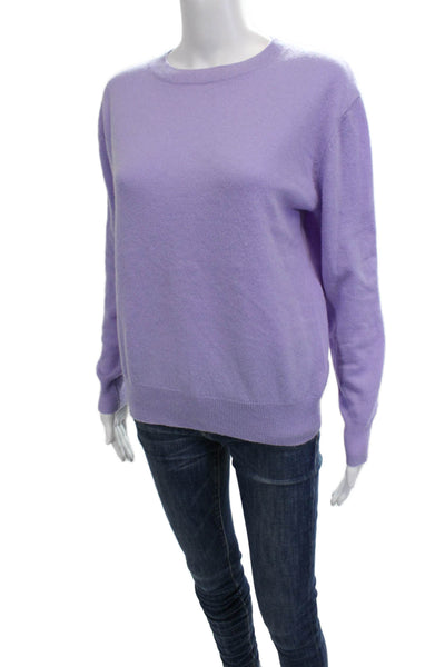 Kirna Zabete Unisex Purple Cashmere Crew Neck Pullover Sweater Size S