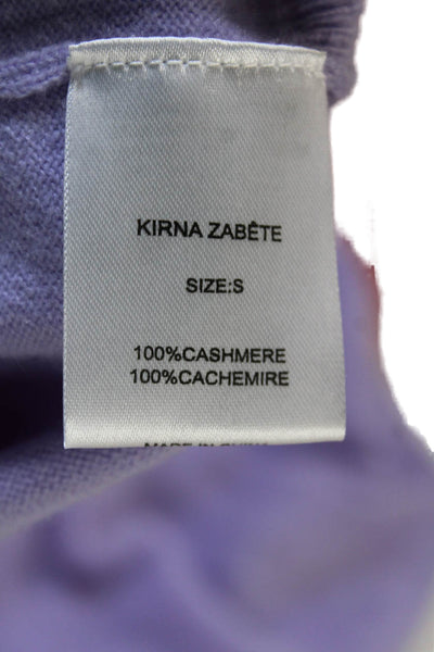 Kirna Zabete Unisex Purple Cashmere Crew Neck Pullover Sweater Size S