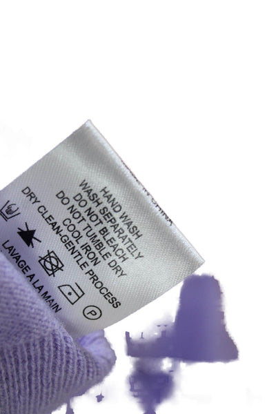 Kirna Zabete Unisex Purple Cashmere Crew Neck Pullover Sweater Size S