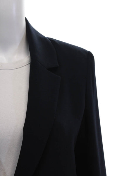Zapa Womens One Button Long Sleeve Lined Blazer Navy Blue Size 38