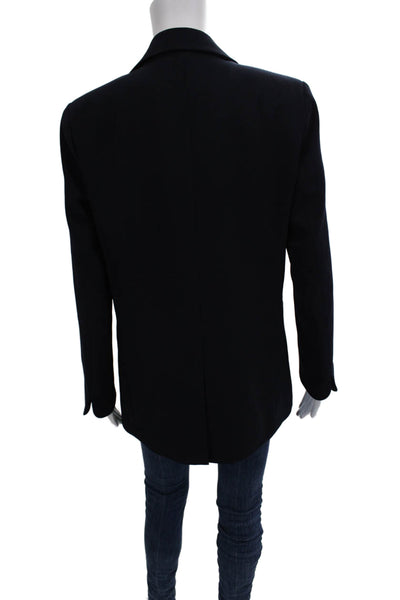Zapa Womens One Button Long Sleeve Lined Blazer Navy Blue Size 38
