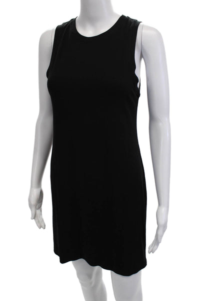 MNG Women Black Tank Dress Sleeveless Crew Neck Knee Length Size 6