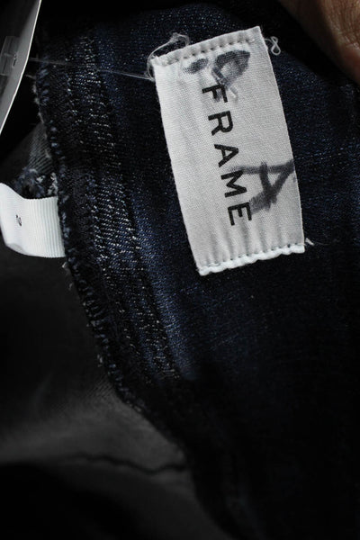 Frame Women Cropped High Rise Dark Blue Jeans Size 2
