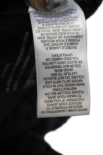 Frame Women Cropped Flared Jeans High Rise Black Size 27