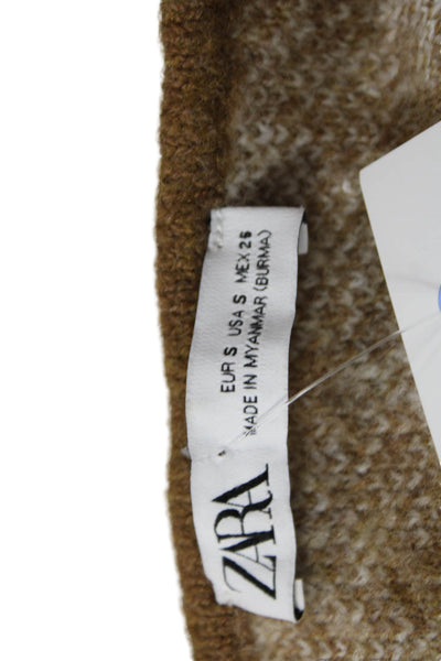 Zara Unisex Brown Argyle Button Cardigan 90s Size S