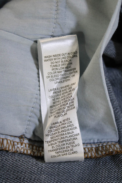 Frame Women Cropped Boyfriend High Rise Dark Blue Jeans Size 29