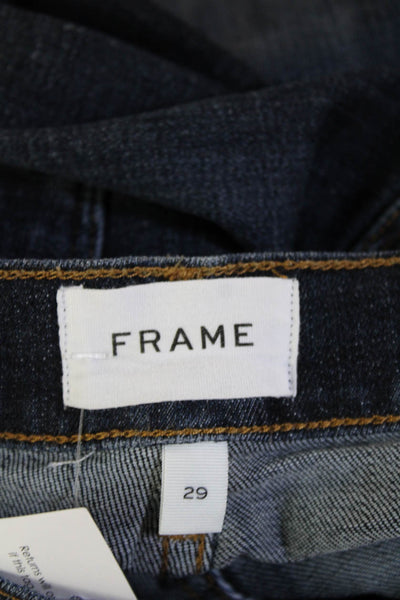 Frame Women Cropped Boyfriend High Rise Dark Blue Jeans Size 29