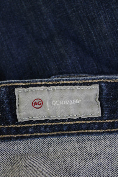 AG Adriano Goldschmied Mens Straight Tapered Jeans Dark Blue Button Size 32