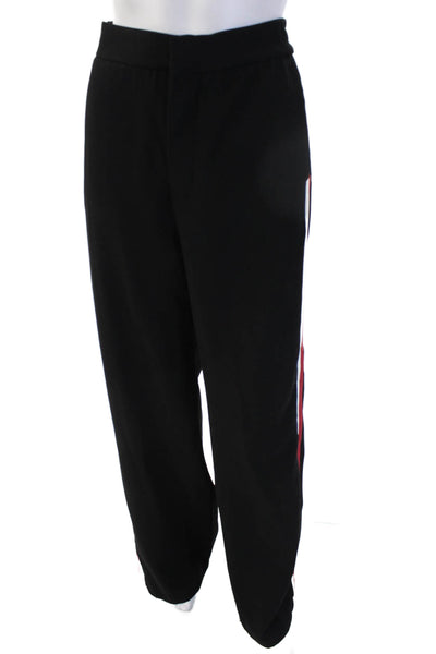 Zara Woman Womens Black Striped Sweatpants Hook & Eye Polyester Blend Size L