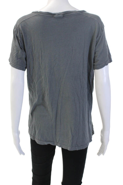 Sundry Women Graphic T-Shirt Dark Gray Short Sleeve Grunge Size 2