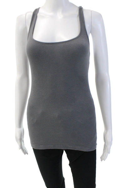 Eloise Women Basic Camisole Square Neck Gray Sleeveless Size S