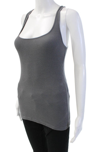 Eloise Women Basic Camisole Square Neck Gray Sleeveless Size S