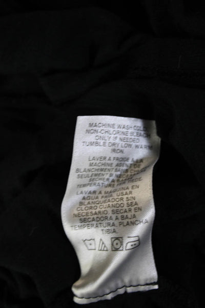 Velvet Womens Basic Black V-Neck Long Sleeve T-Shirt Size S