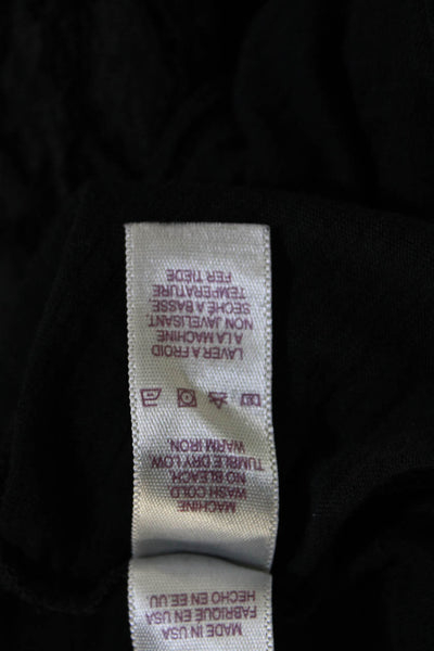 Velvet Womens Black Cotton Sleeveless Crew Neck Basic T-Shirt Size S