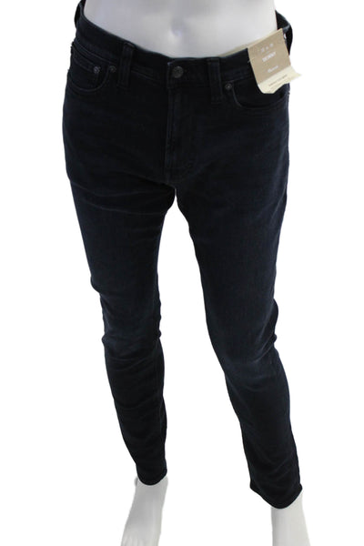 Madewell Mens Dark Blue Skinny Jeans Button Fly 34 Inseam Size 32