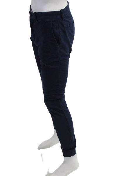 J Crew Mens Chino Pants Dark Blue Button Fly 32 Inseam Size 30